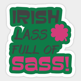 Irish Lass Full of Sass Sticker